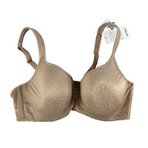 Deyllo Underwire Support Bra size 38C Beige Nude Floral Stretch